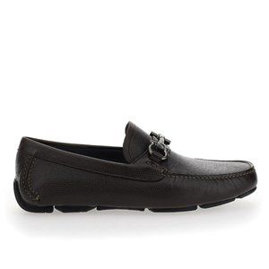 Ferragamo DRIVER WITH GANCINI ORNAMENT Black Leather